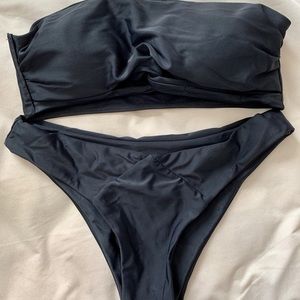 Knot Padded Bandeau Bikini Set